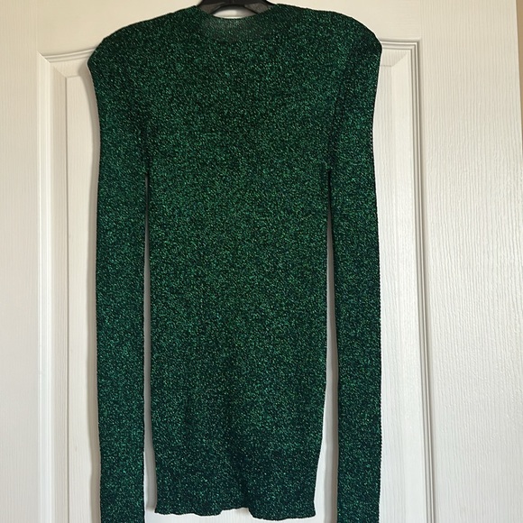 NWT Beautiful Christopher Kane green sparkle sweater. - Picture 4 of 9
